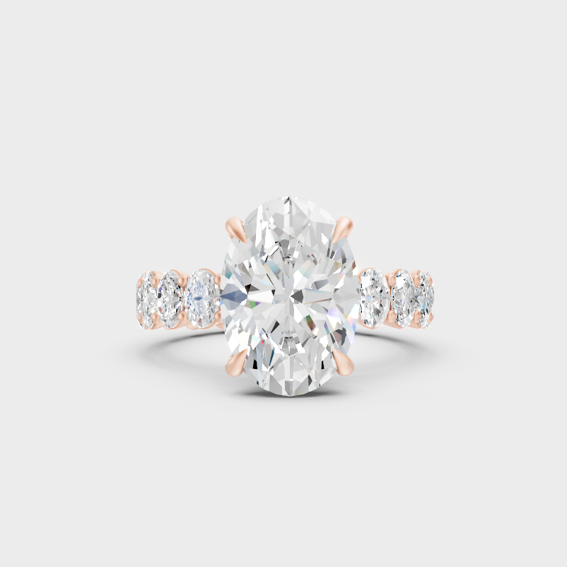 Ethical Lab Grown Oval Solitaire Ring In Rose Gold